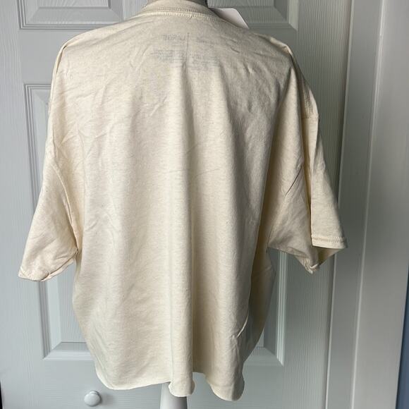 Blue Moon Crop Top Beige Cream Blue Large - Picture 6 of 8